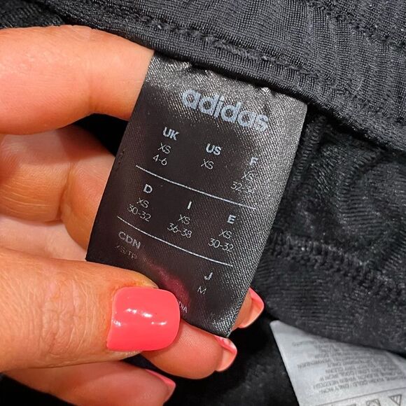 Adidas Essentials 3-Stripes Wind Pants Drawstring Regular Tapered Fit Black XS - Picture 6 of 10